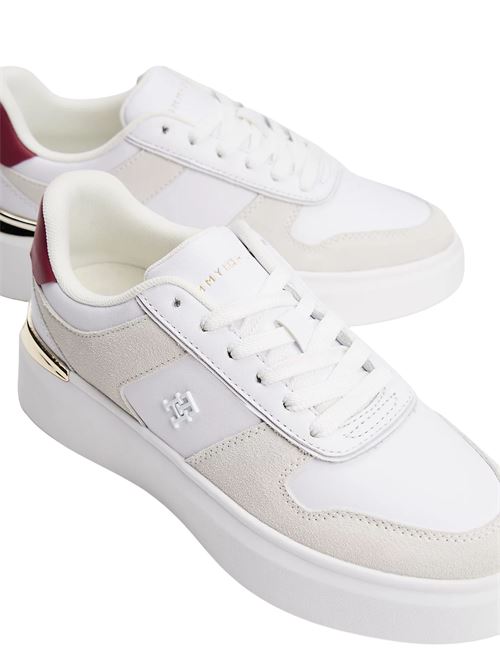 Sneaker donna bianche in pelle Tommy Hilfiger | FW0FW08632YBS